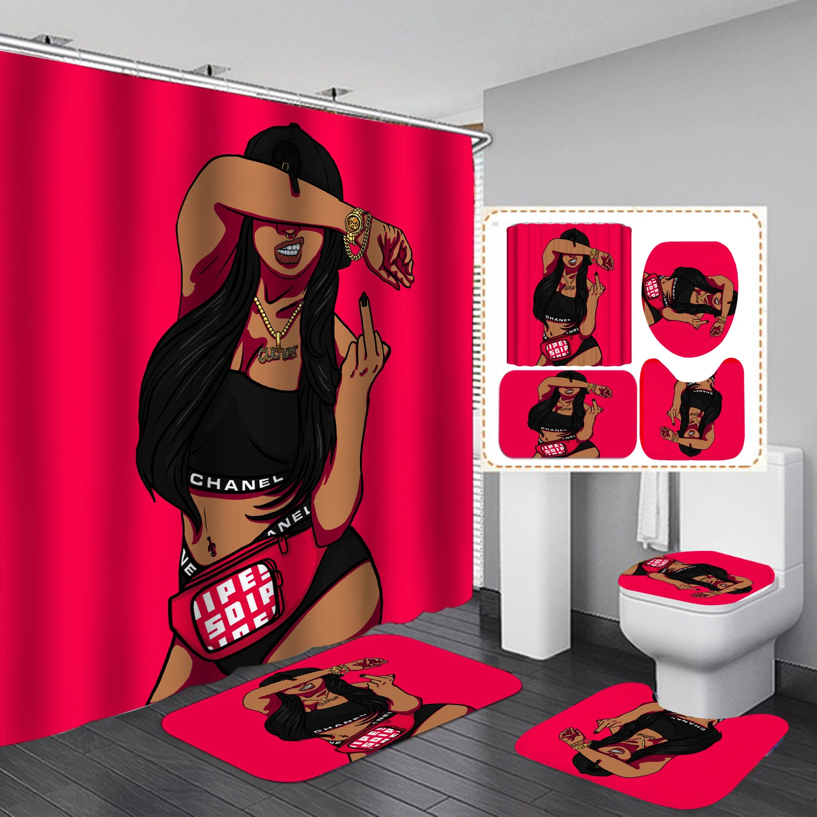 Home Goods Bathroom Sets - Home Goods Cool African Girl Maßgefertigtes