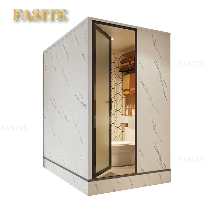 Home Bathroom Ware - Integrierte Badezimmer-Duschkabine mit Toilette, Komplett-Badezimmerlösung für