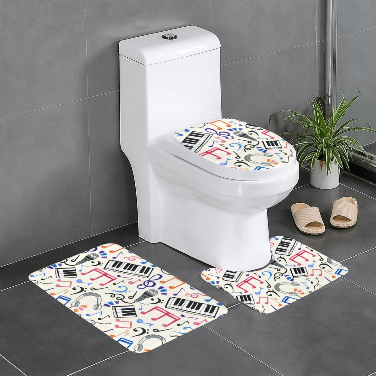 Home Goods Bathroom Sets - Good Beats – Musiknoten und Symbole,