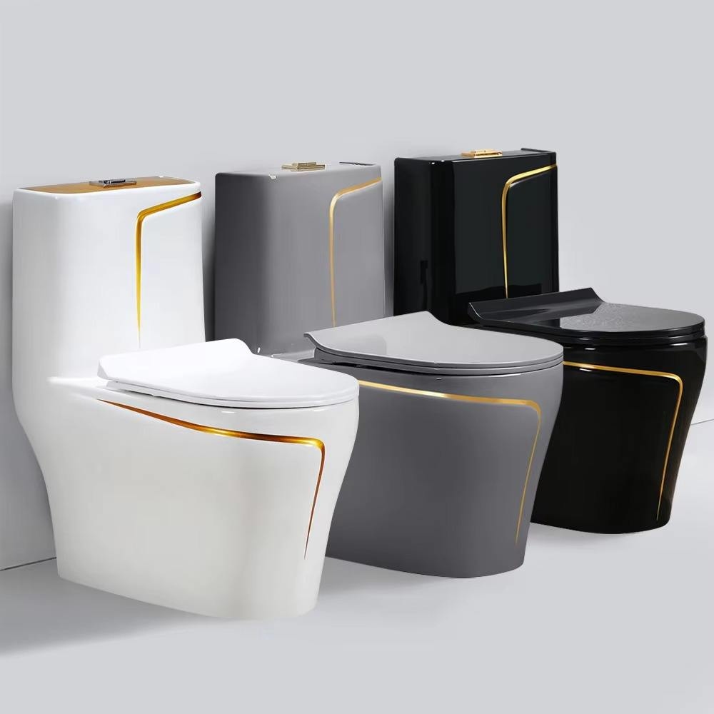 Home Bathroom Ware - Luxuriöses, bodenmontiertes, einteiliges Keramik-Siphon-WC, moderne Sanitärkeramik