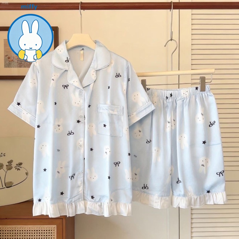 Home Goods Bathroom Sets - Kawaii Miffy Sommer-Pyjama aus Eisseide für