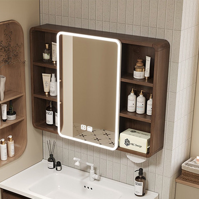Home Bathroom Mirror - Spiegel-Toilettenschrank, Badezimmerschrank, Regale, platzsparendes Eckdesign, moderner