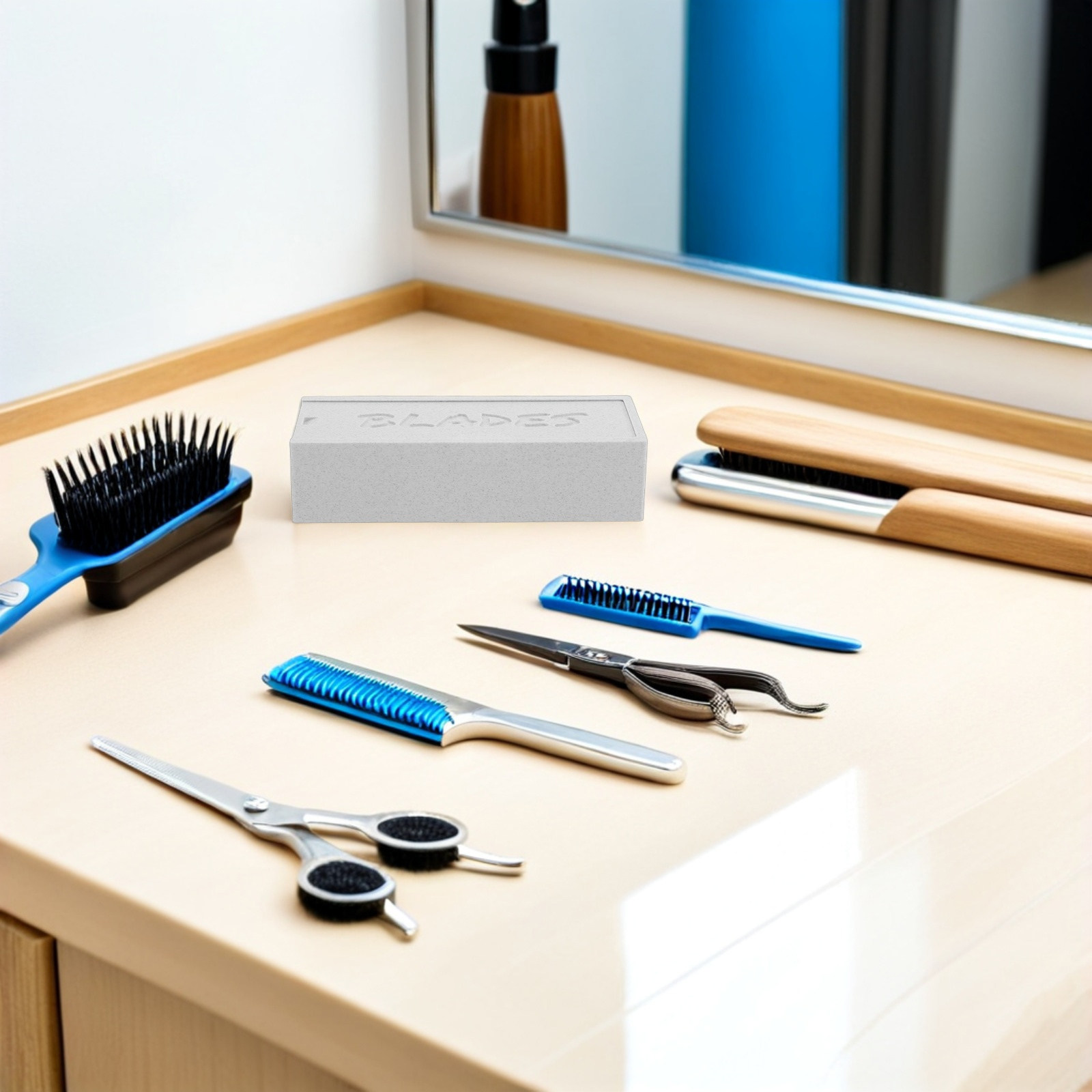 Home Bathroom Organizer - Weißer Doppelfach-Klingen-Aufbewahrungskoffer, Klingenhalter für den Gebrauch