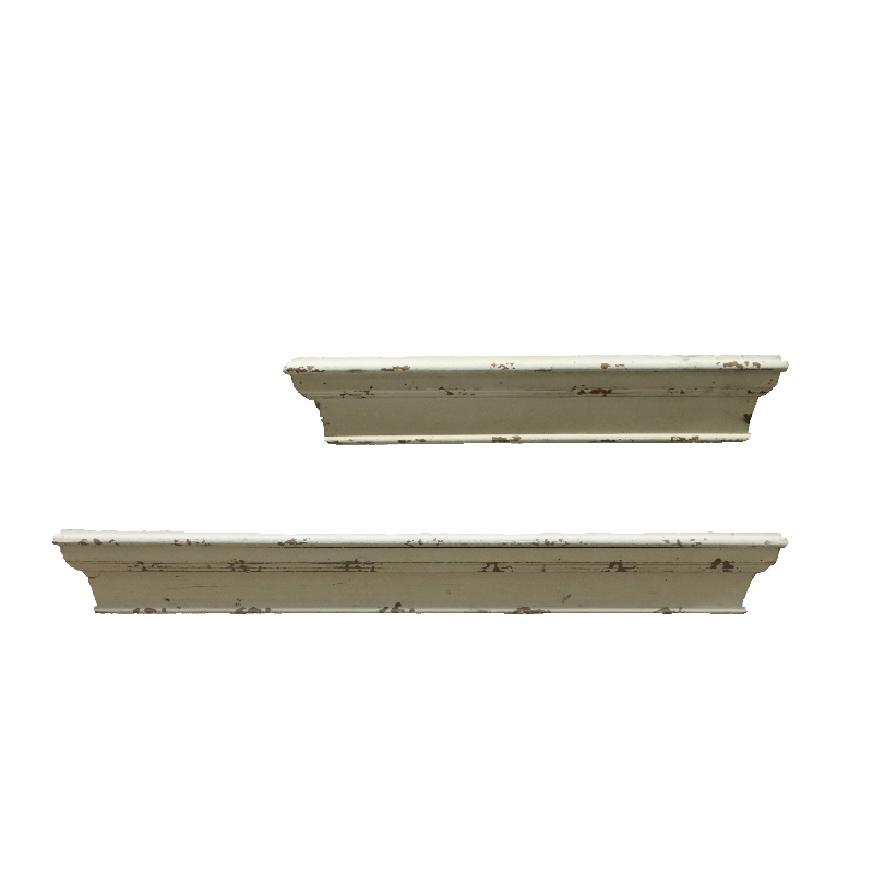 Home Goods Bathroom Sets - Set aus zweilagigen Brettern, retroweiße Restposten