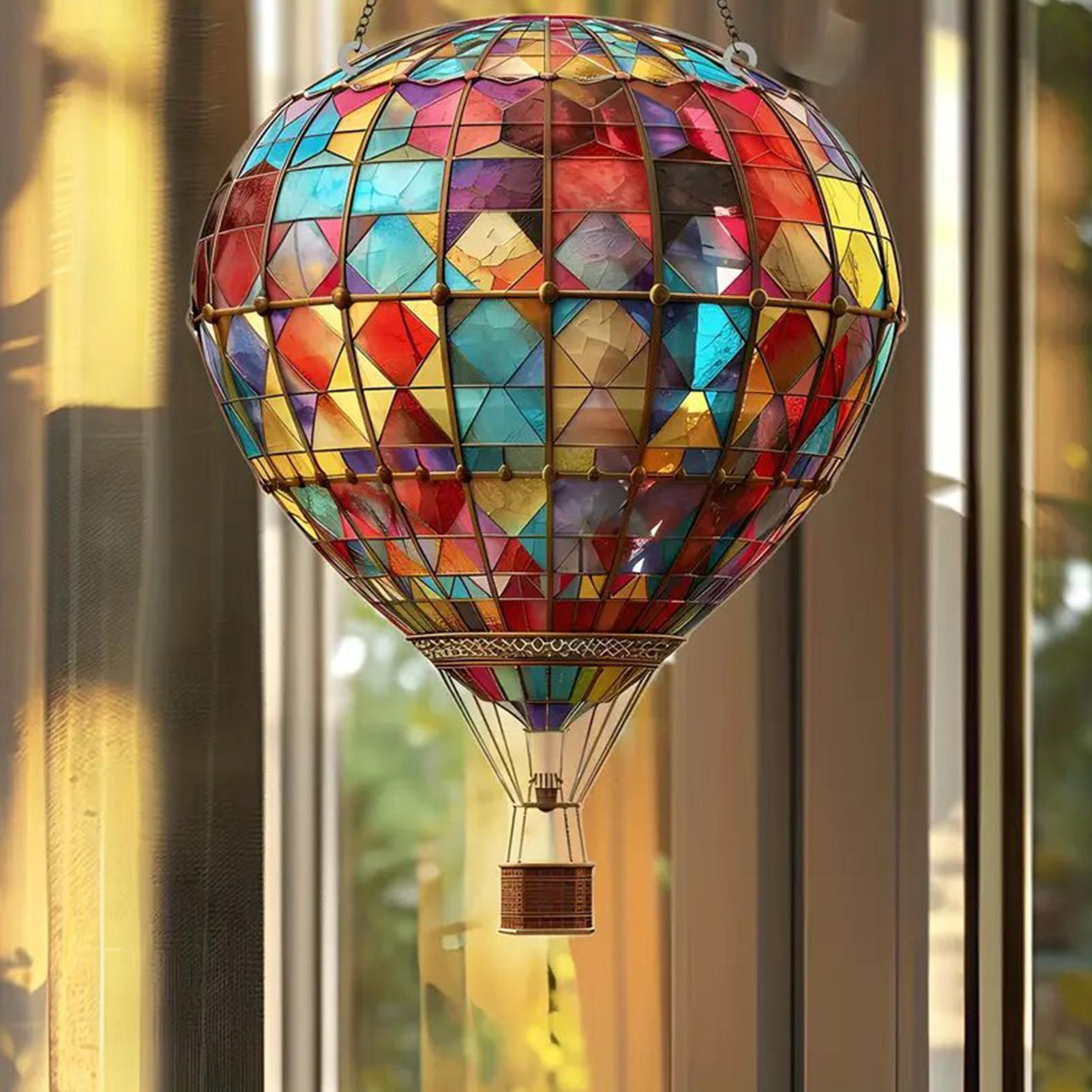 Home Bathroom Products - Sonnenfänger, Außenfenster, Sonnenfänger, Acryl, flach, Heißluftballon-Design,