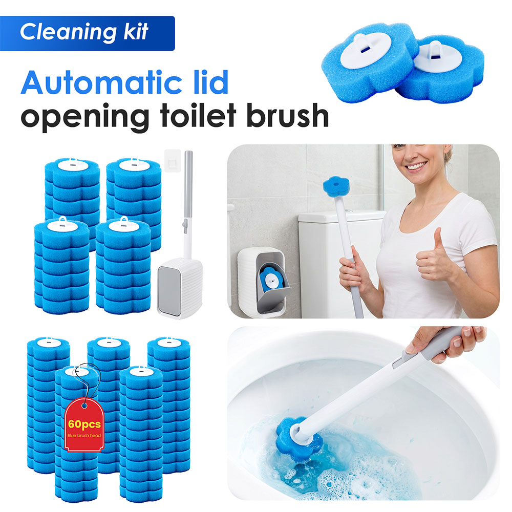 Home Bathroom Products - Neues Toilettenbürsten- und Halter-Set mit Einweg-Nachfüllköpfen,