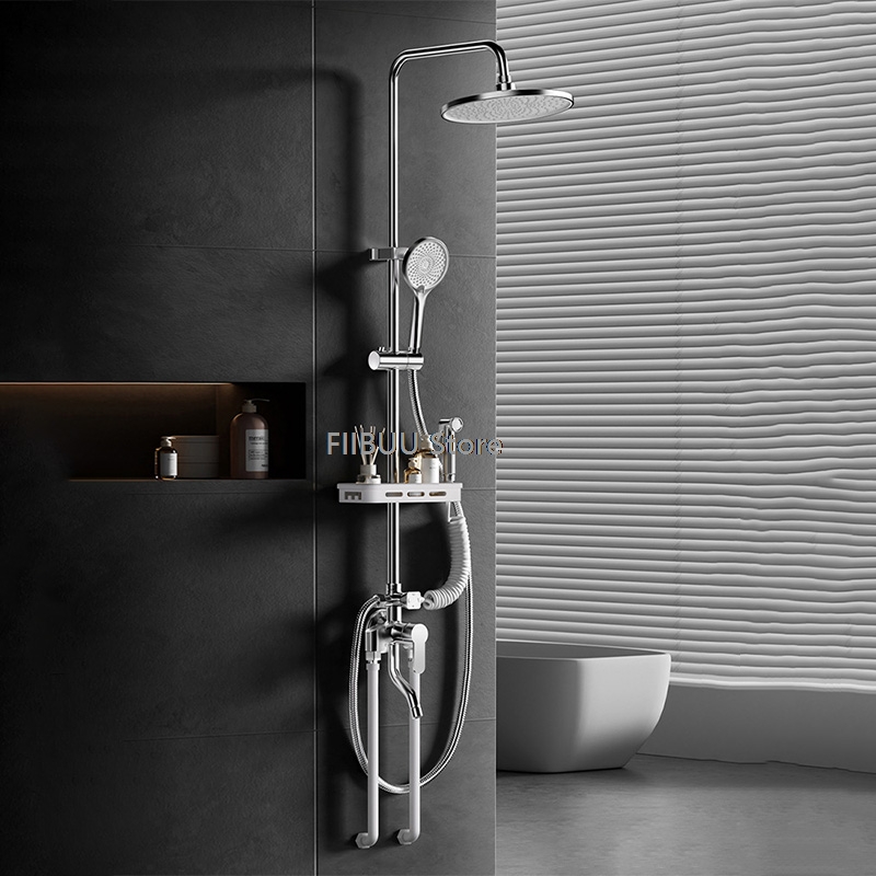 Shower Head Rain - Hochdruck-Duschsystem, verstellbares Duschset, Regendusche, Wasserfall-Duschkopf, Badezimmerzubehör