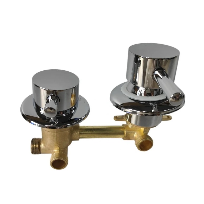 Home Outlet Bathroom - Badezimmer Messing Wasserhahn 3-Wege-Mischventil Wasserauslass Gewinde