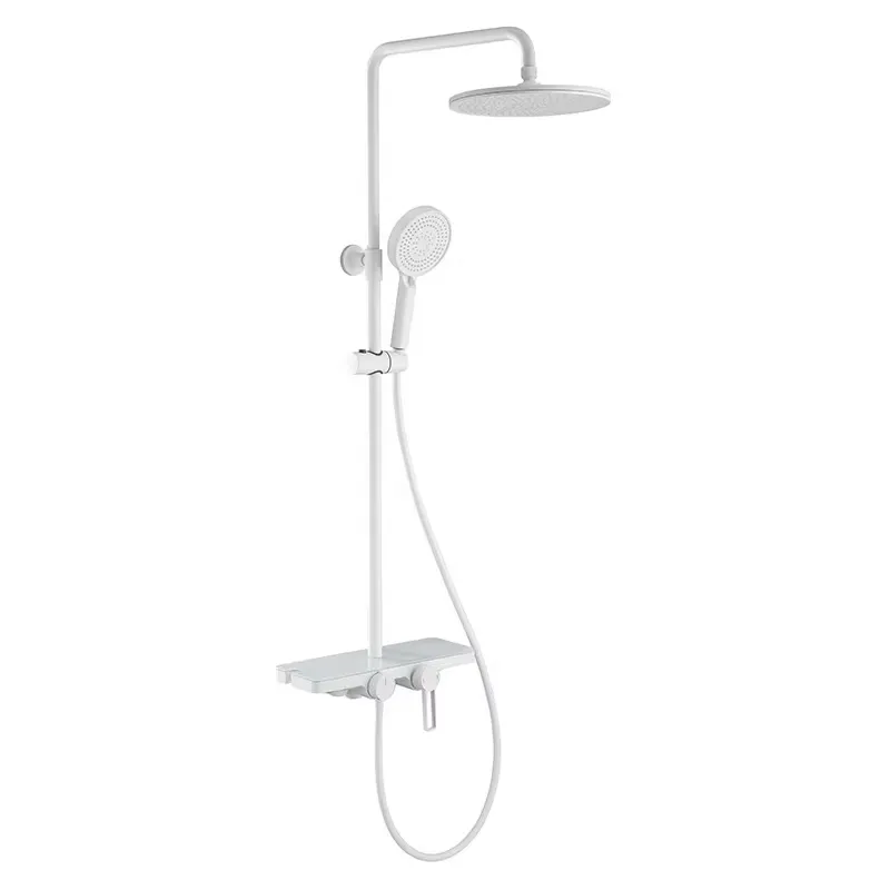 Shower Head Rain - Graues Quadratisches Thermostatisches Poliertes Duschkopf-Set mit