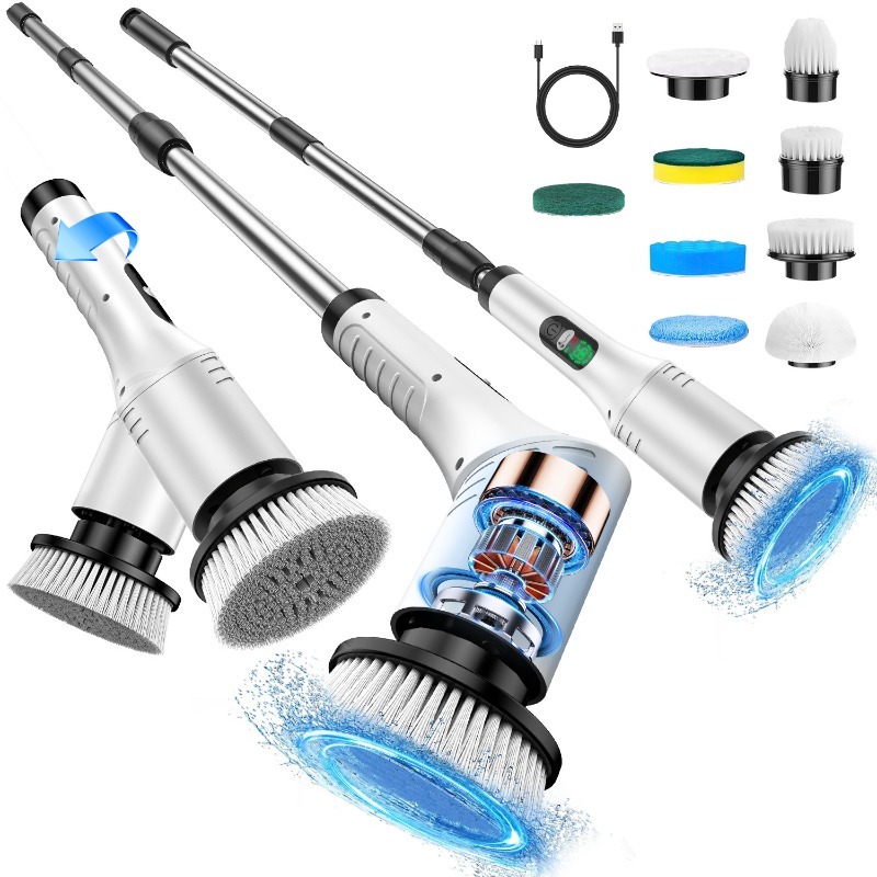Home Bathroom Products - Elektrische Reinigungsbürste 9-in-1 Kabellose Reinigungsbürste mit