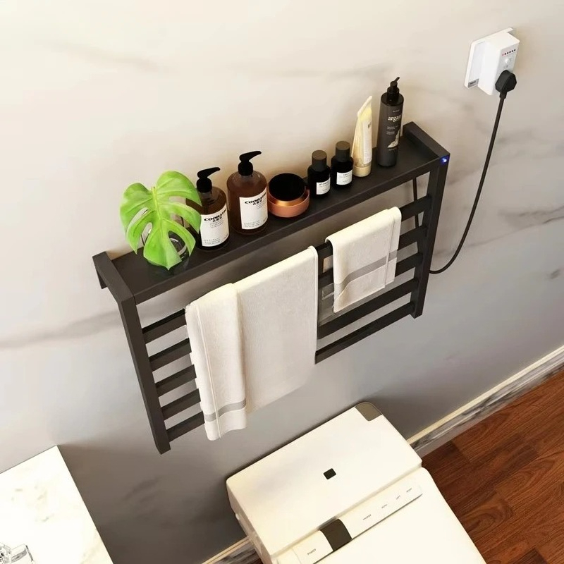Home Bathroom Hand Dryer - Smarter Wandmontierter Edelstahl-Handtuchhalter Elektrischer Heizwärmer Trockner