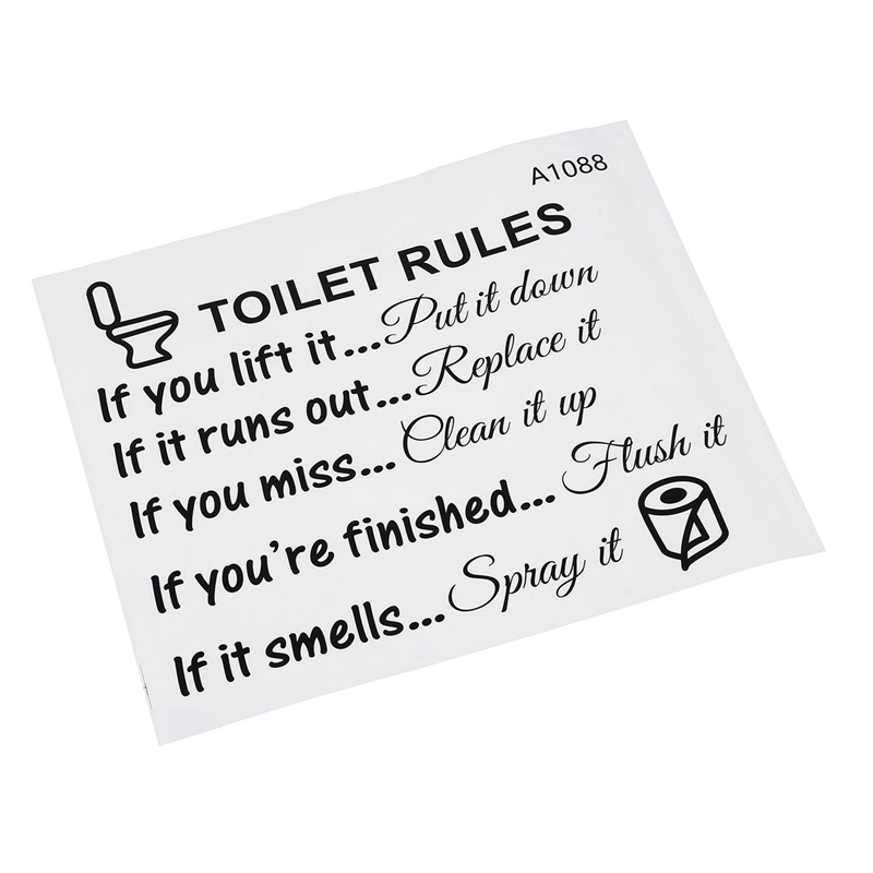 AS60-10X Toilettenregeln Badez – Home Bathroom Rules Bewertung und Preis