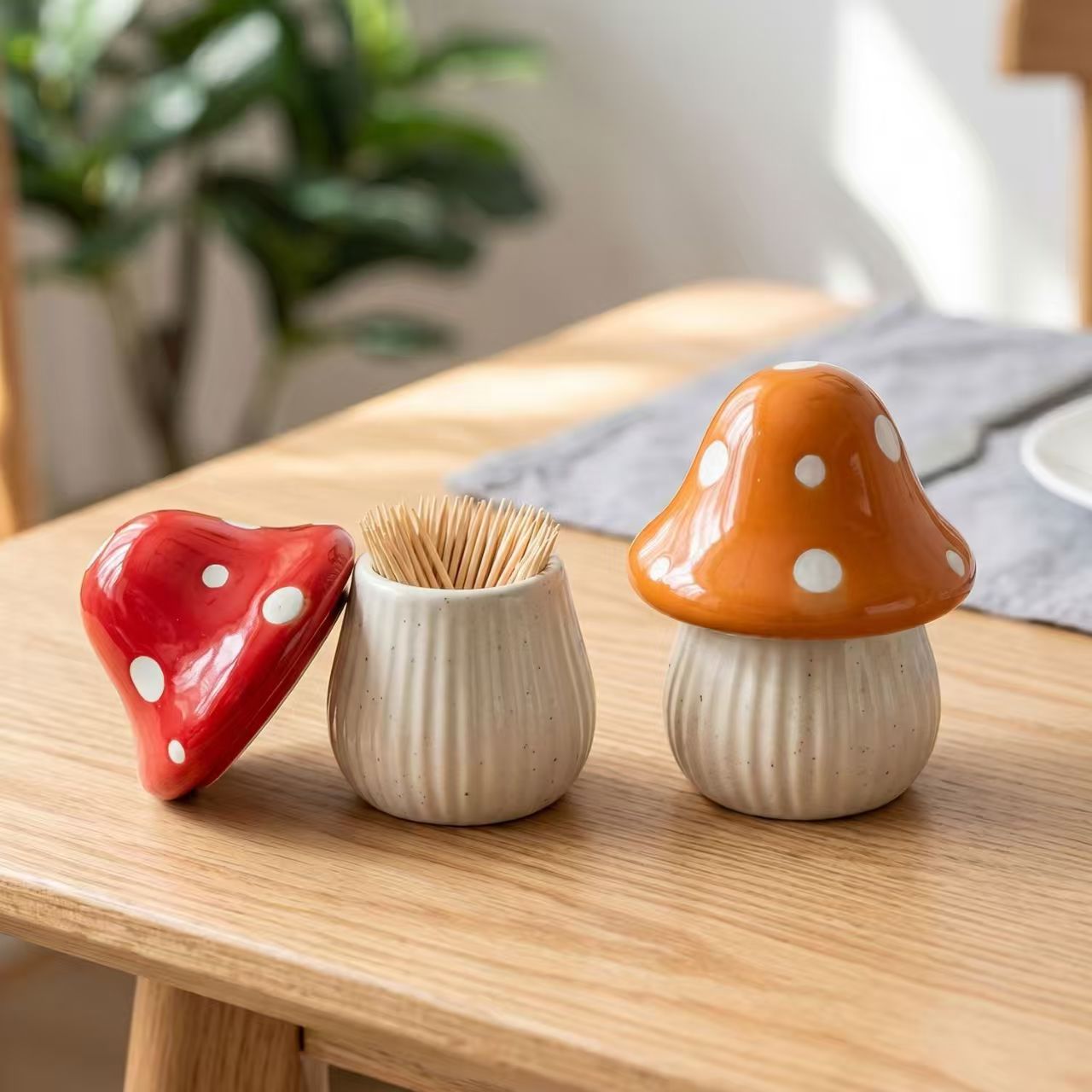 Cartoon-Pilz Keramik-Aufbewahr – Home Bathroom Organizer Bewertung und Preis