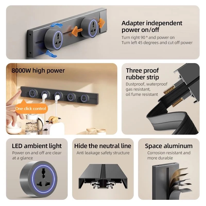 Steckdosenleiste mit Schalter  – Home Outlet Bathroom Bewertung und Preis