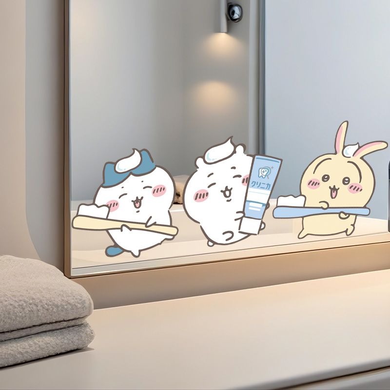 Heiße Chiikawa Spiegelaufklebe – Home Bathroom Products Bewertung und Preis