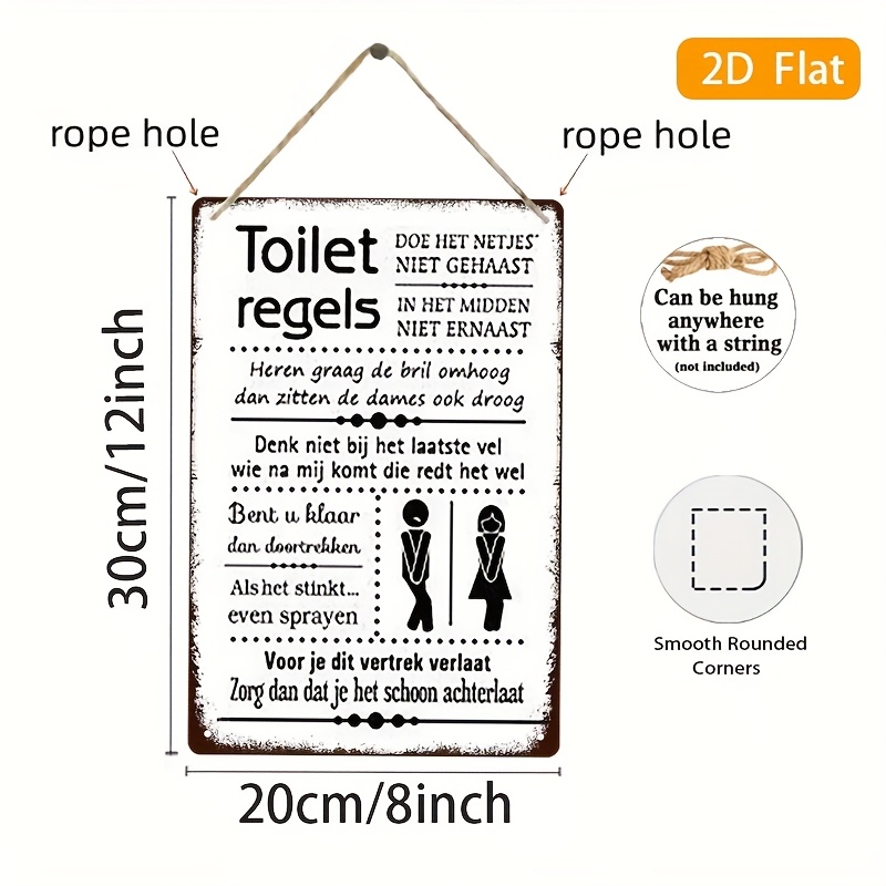 Lustiges holländisches Badezim – Home Bathroom Rules Bewertung und Preis
