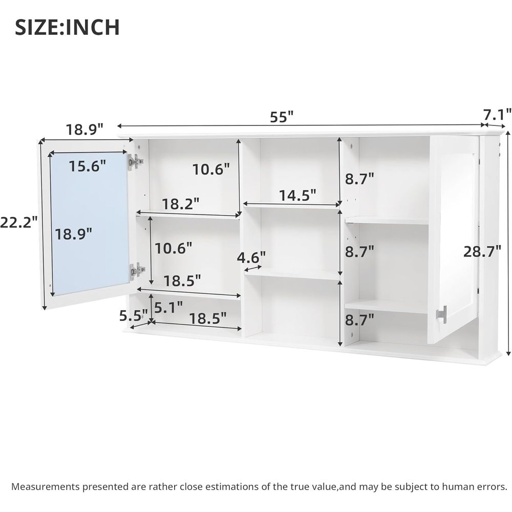 55 x 28 Zoll großer Badezimmer – Home Bathroom Mirror Bewertung und Preis