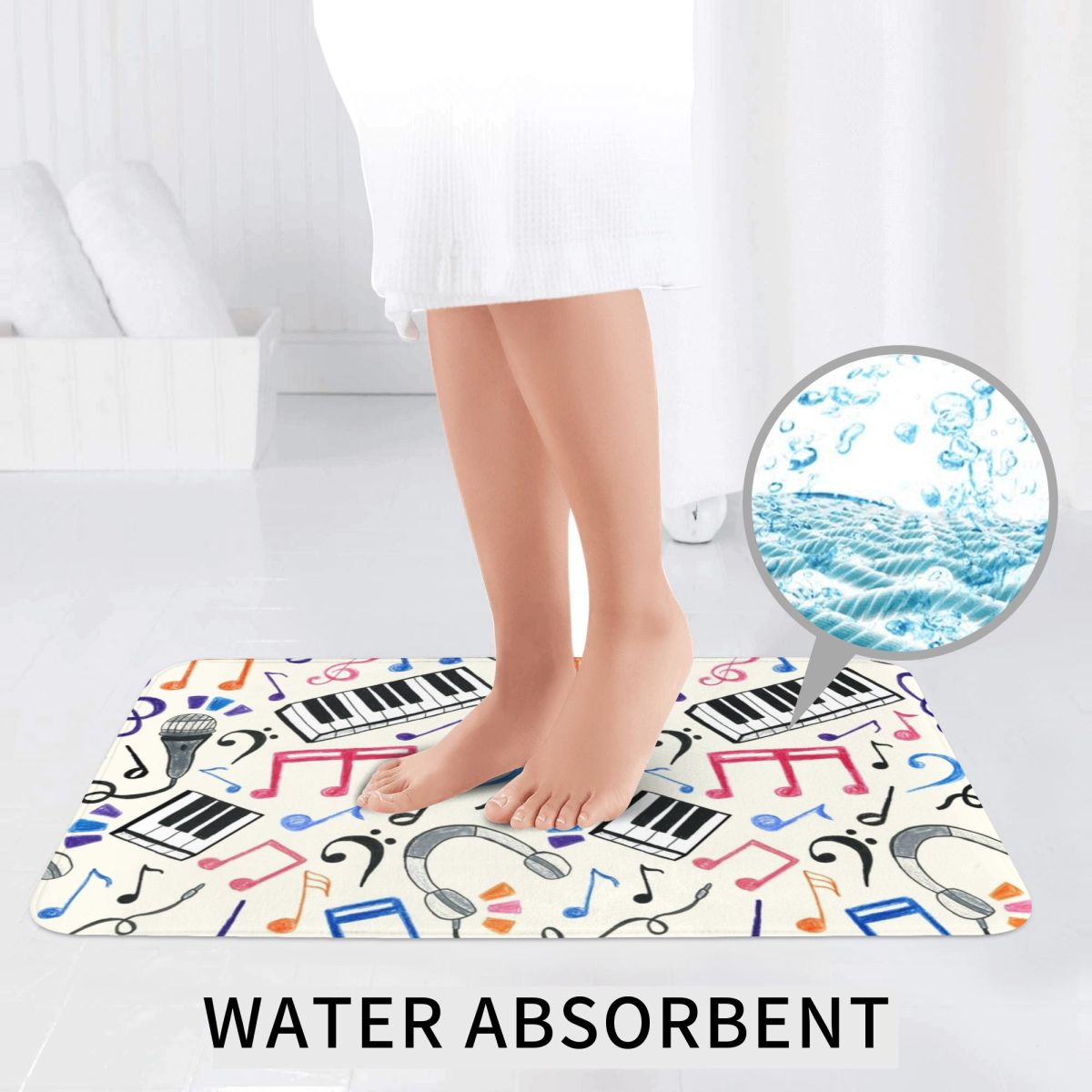 Good Beats – Musiknoten und Sy – Home Goods Bathroom Sets Bewertung und Preis