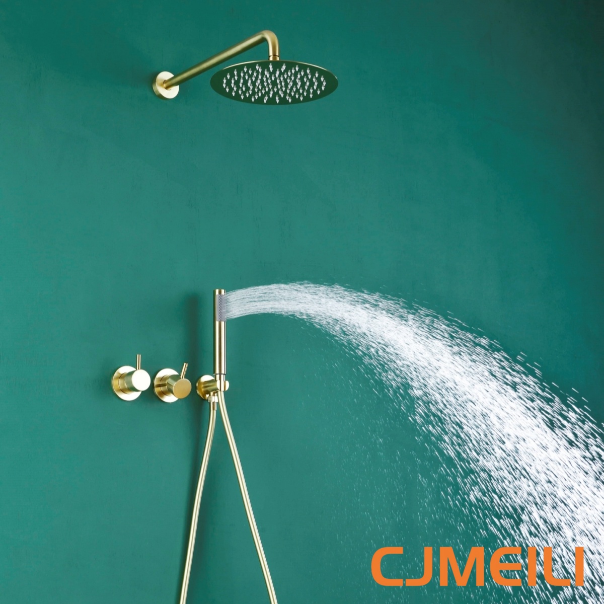 Gebürstetes Gold Verdecktes Du – Shower Head Rain Bewertung und Preis