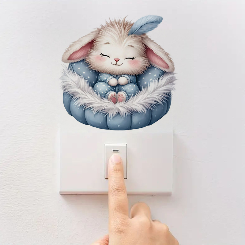 Niedlicher Sleepy Bunny-Aufkle – Home Bathroom Wall Tiles Bewertung und Preis