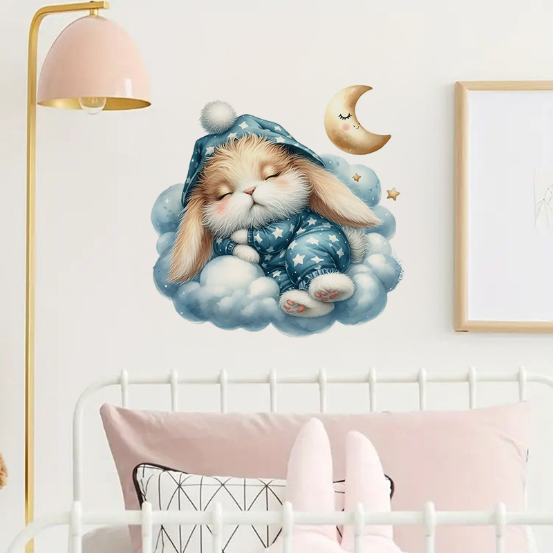 Niedlicher Sleepy Bunny-Aufkle – Home Bathroom Wall Tiles Bewertung und Preis