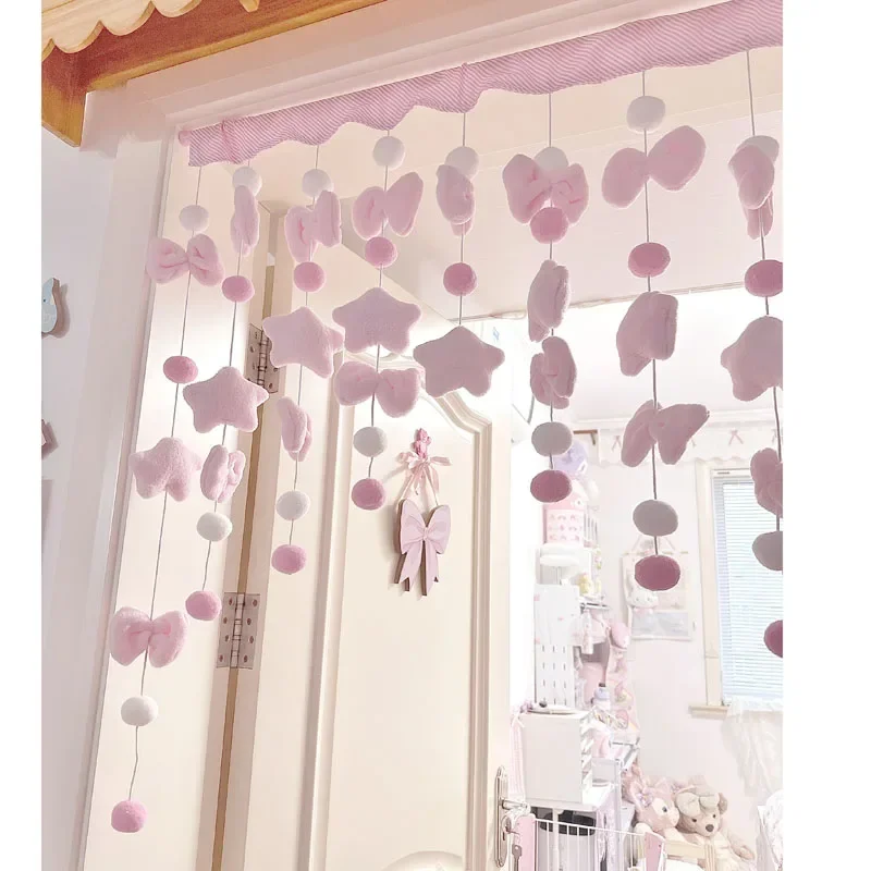 Rosa süße Schleife kurze Vorha – Home Bathroom Products Bewertung und Preis