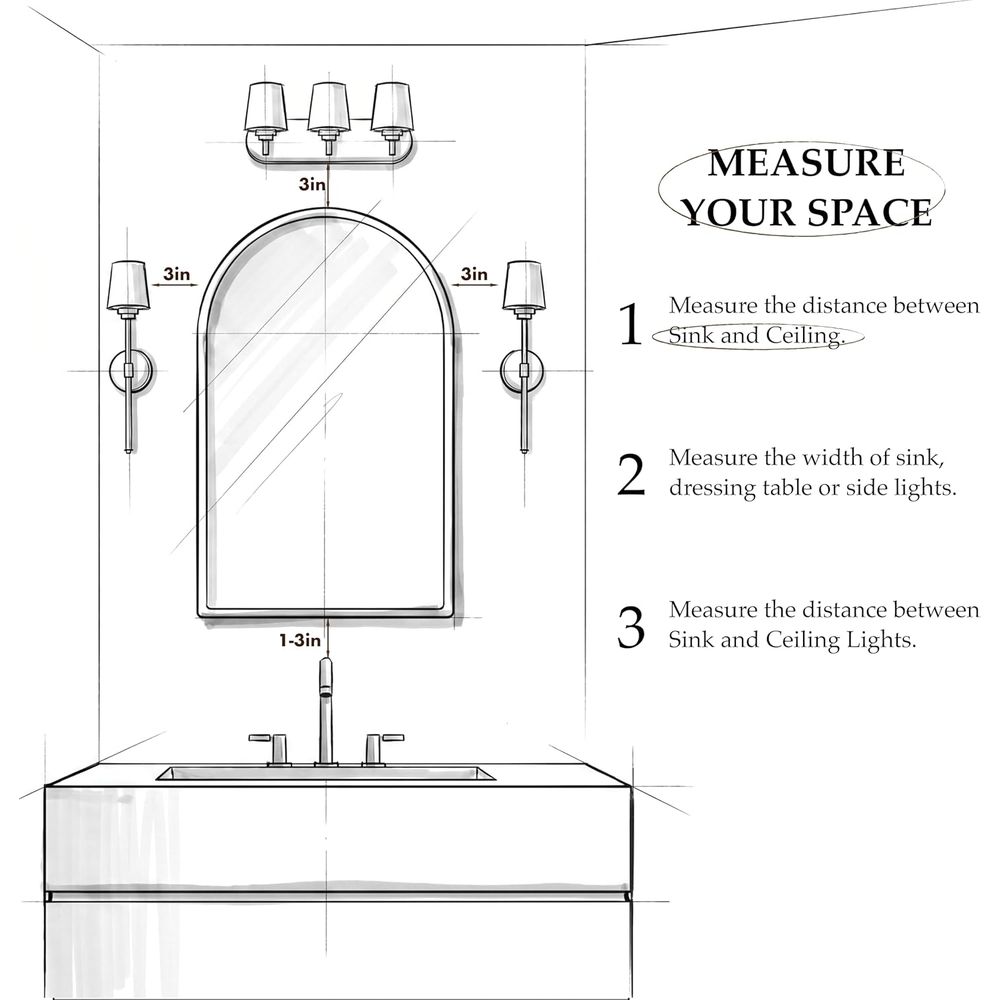 Luxuriöser gewölbter goldener  – Home Bathroom Mirror Bewertung und Preis