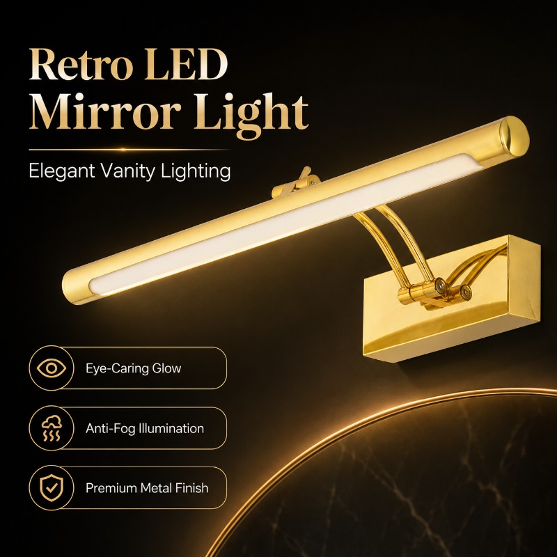 40cm 55cm 70cm Vintage LED-Spi – Home Bathroom Mirror Bewertung und Preis