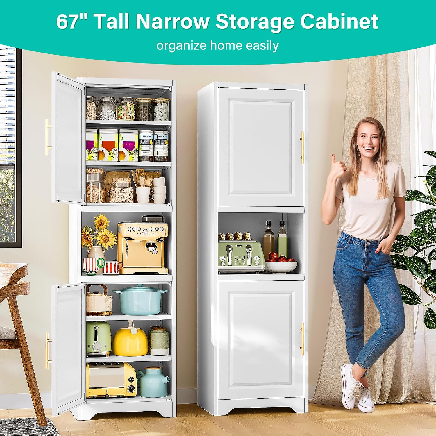 67 Zoll hoher, schmaler Aufbew – Home Bathroom Cabinets Bewertung und Preis