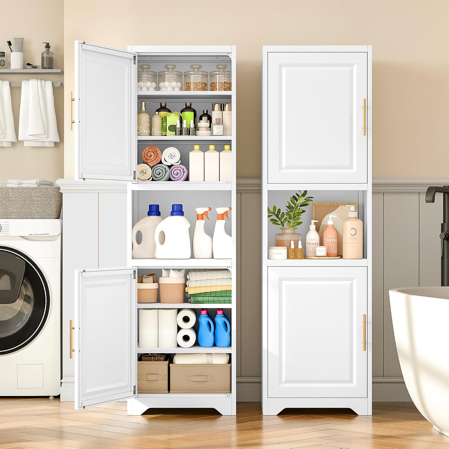 67 Zoll hoher, schmaler Aufbew – Home Bathroom Cabinets Bewertung und Preis