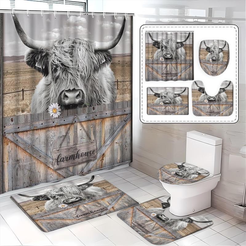 1/3/4-teiliges kreatives Dusch – Home Bathroom With Two Toilets Bewertung und Preis