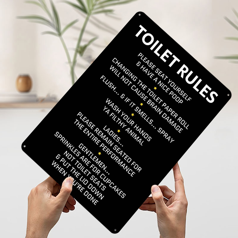 Toilettenregeln Blechposter Pe – Home Bathroom Rules Bewertung und Preis