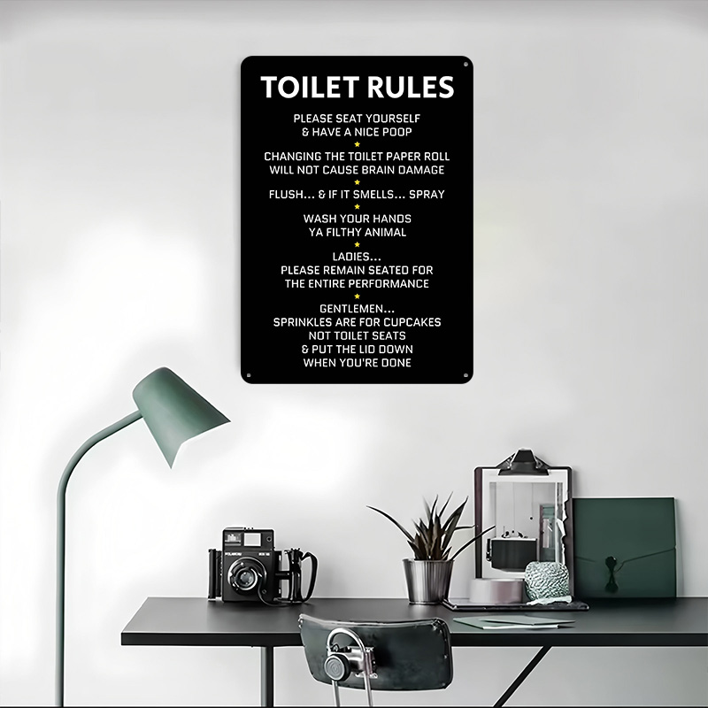 Toilettenregeln Blechposter Pe – Home Bathroom Rules Bewertung und Preis