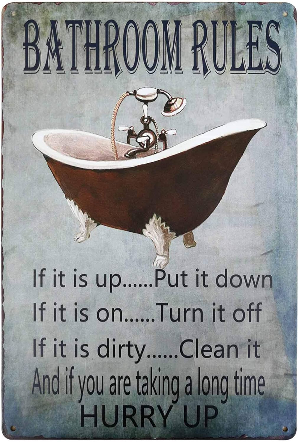 PXIYOU Rustikales Badezimmer-R – Home Bathroom Rules Bewertung und Preis