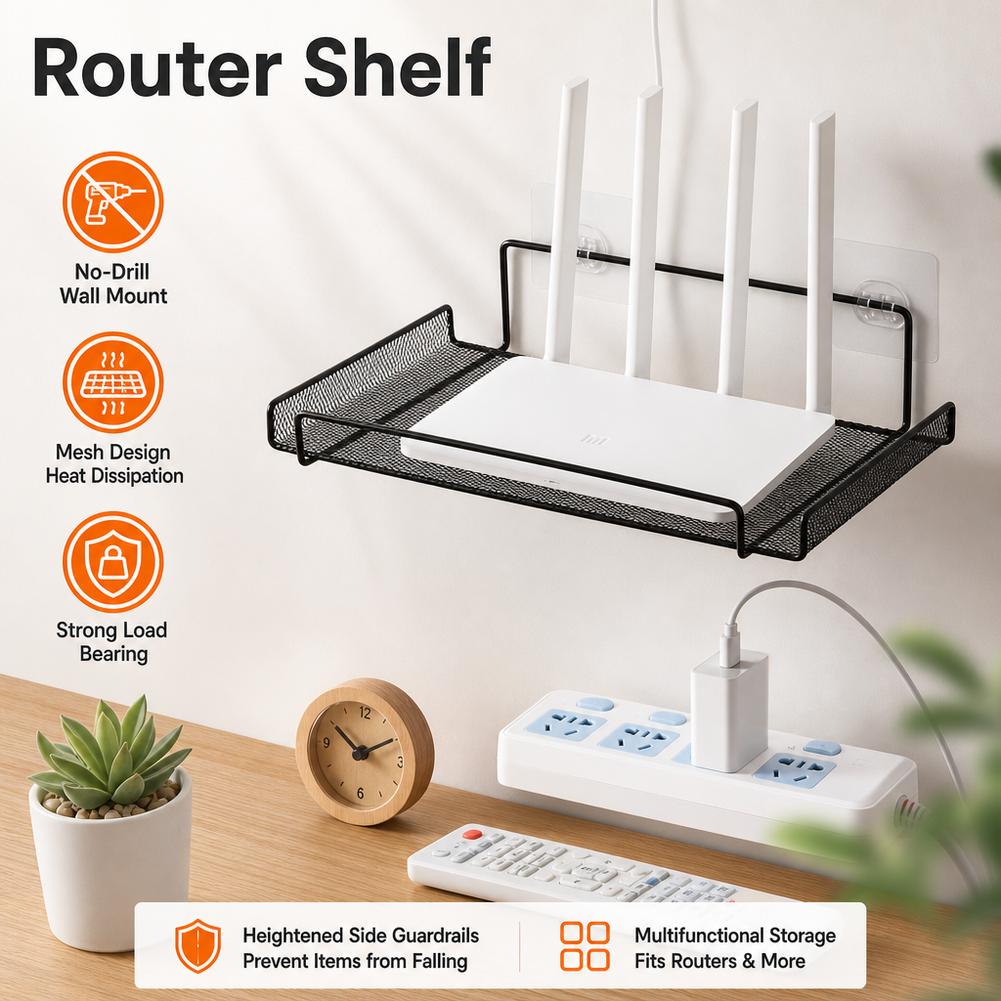 Edelstahl-Wandregal für Router – Home Bathroom Organizer Bewertung und Preis