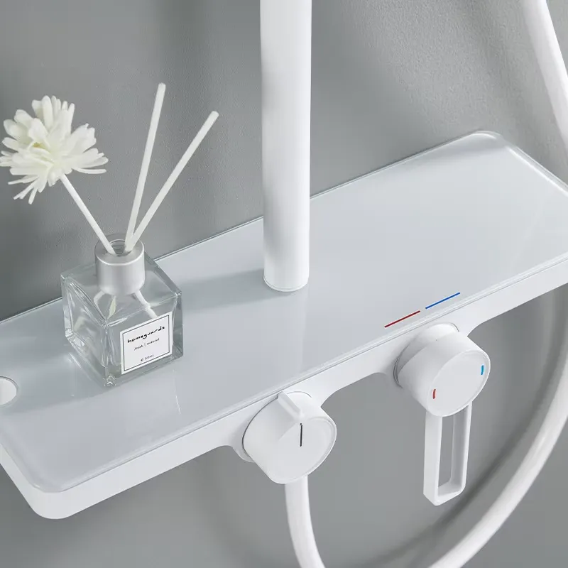 Graues Quadratisches Thermosta – Shower Head Rain Bewertung und Preis
