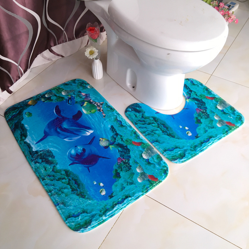 Badezimmer-Teppich, Bodenmatte – Home Bathroom With Two Toilets Bewertung und Preis