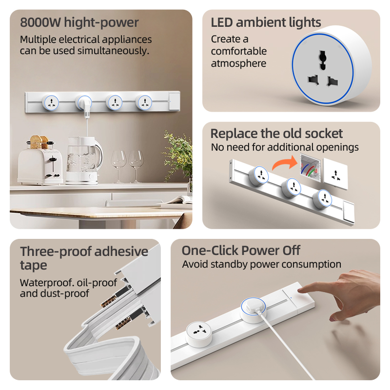 Schienensteckdose EU UK FR Kor – Home Outlet Bathroom Bewertung und Preis